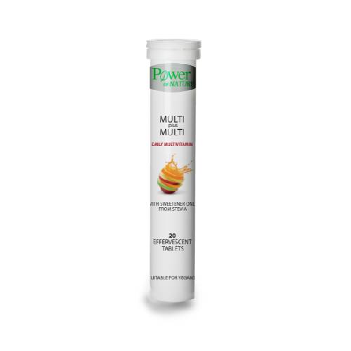 MULTI + MULTI POWER OF NATURE 1+1 2_ 20 eff.tabs Πολυβιταμίνη Multi + Multi daily multivitamin Power of Nature 2 * 20 Αναβράζοντα Δισκία - Image 1
